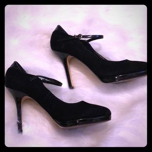 White House Black Market Velvet Stilettos